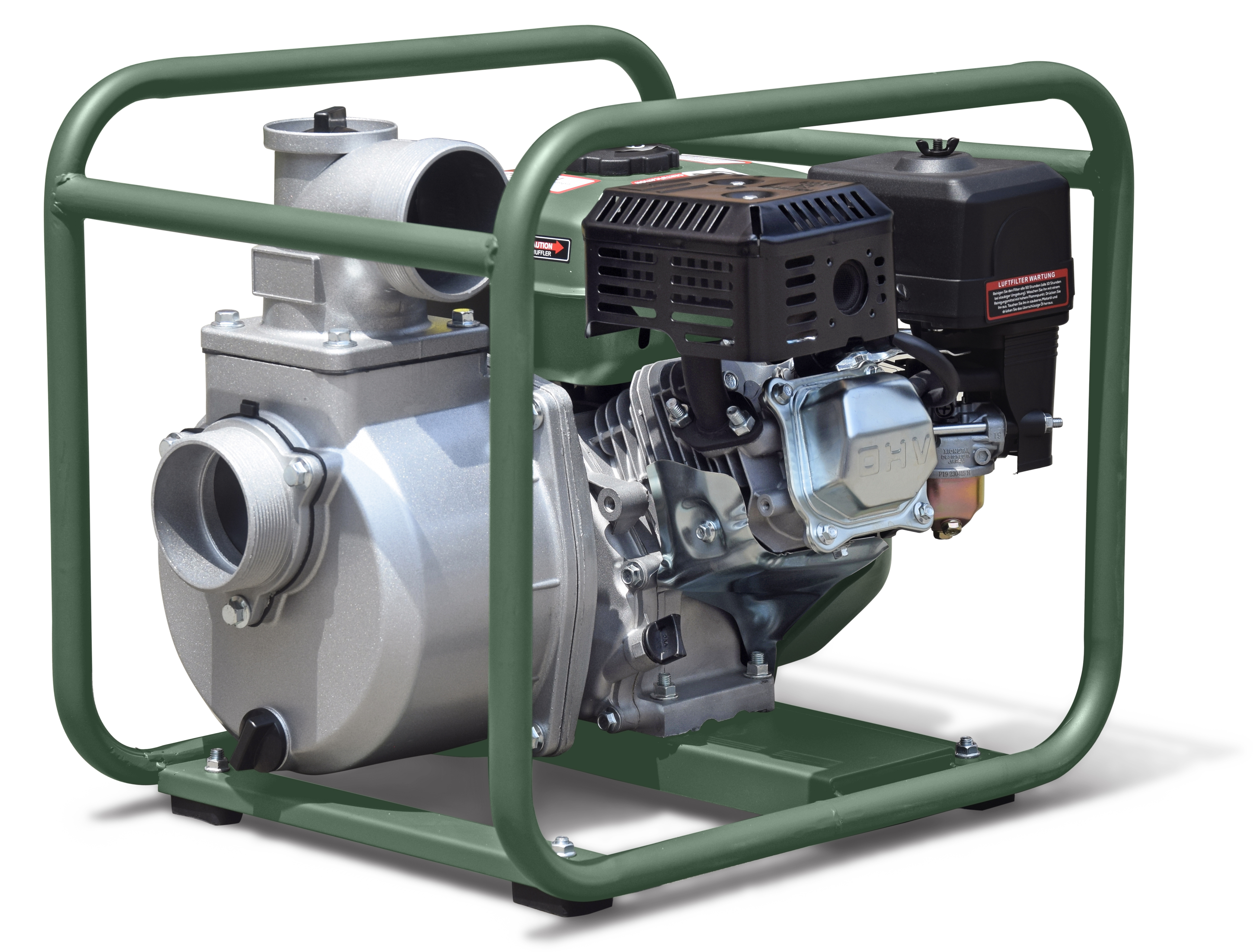 DeTec. 3" Zoll Benzin Gartenpumpe Motor Wasserpumpe 60.000 L/h