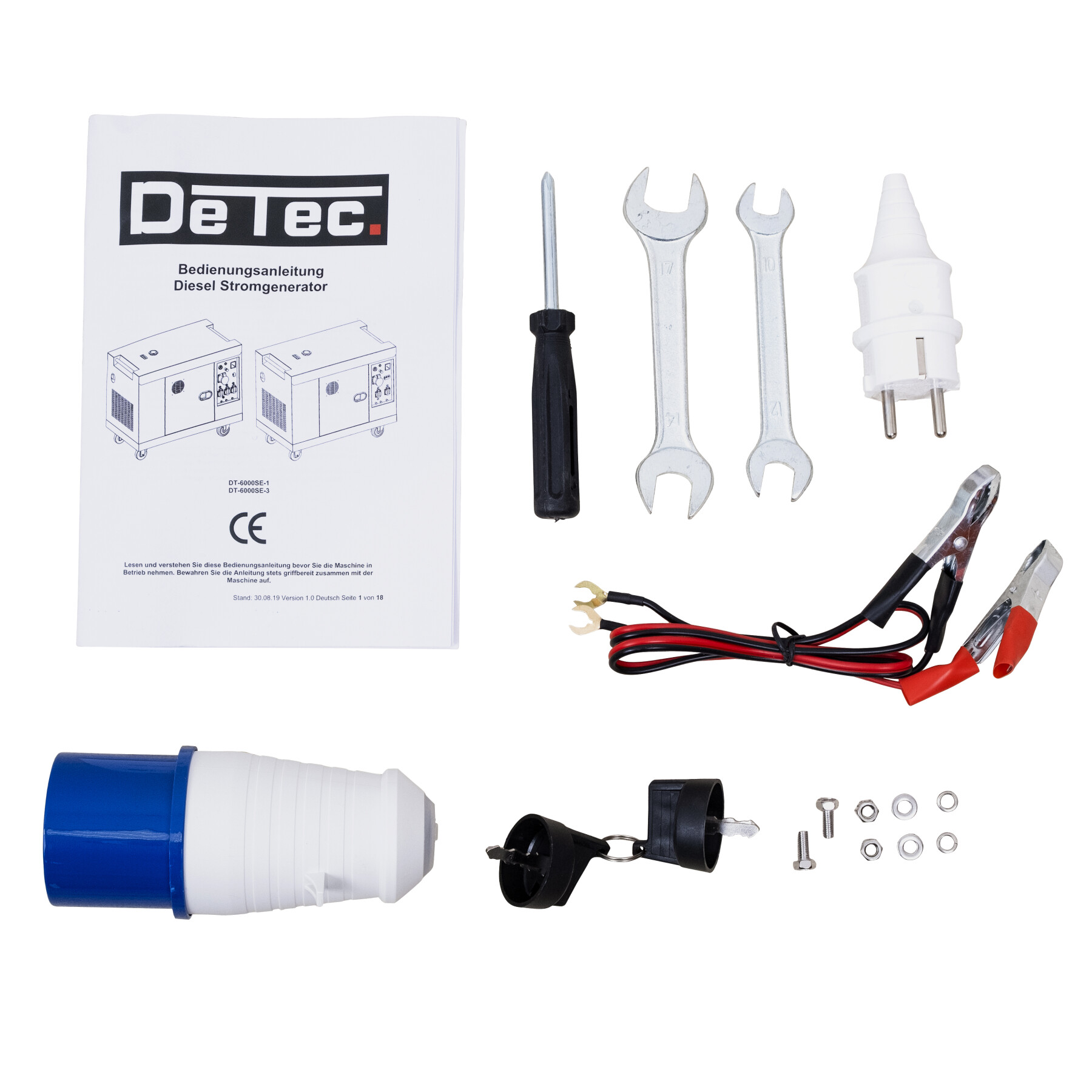 DeTec. DT-6000SE-1 Diesel-Stromerzeuger 5500W 1-Phasen