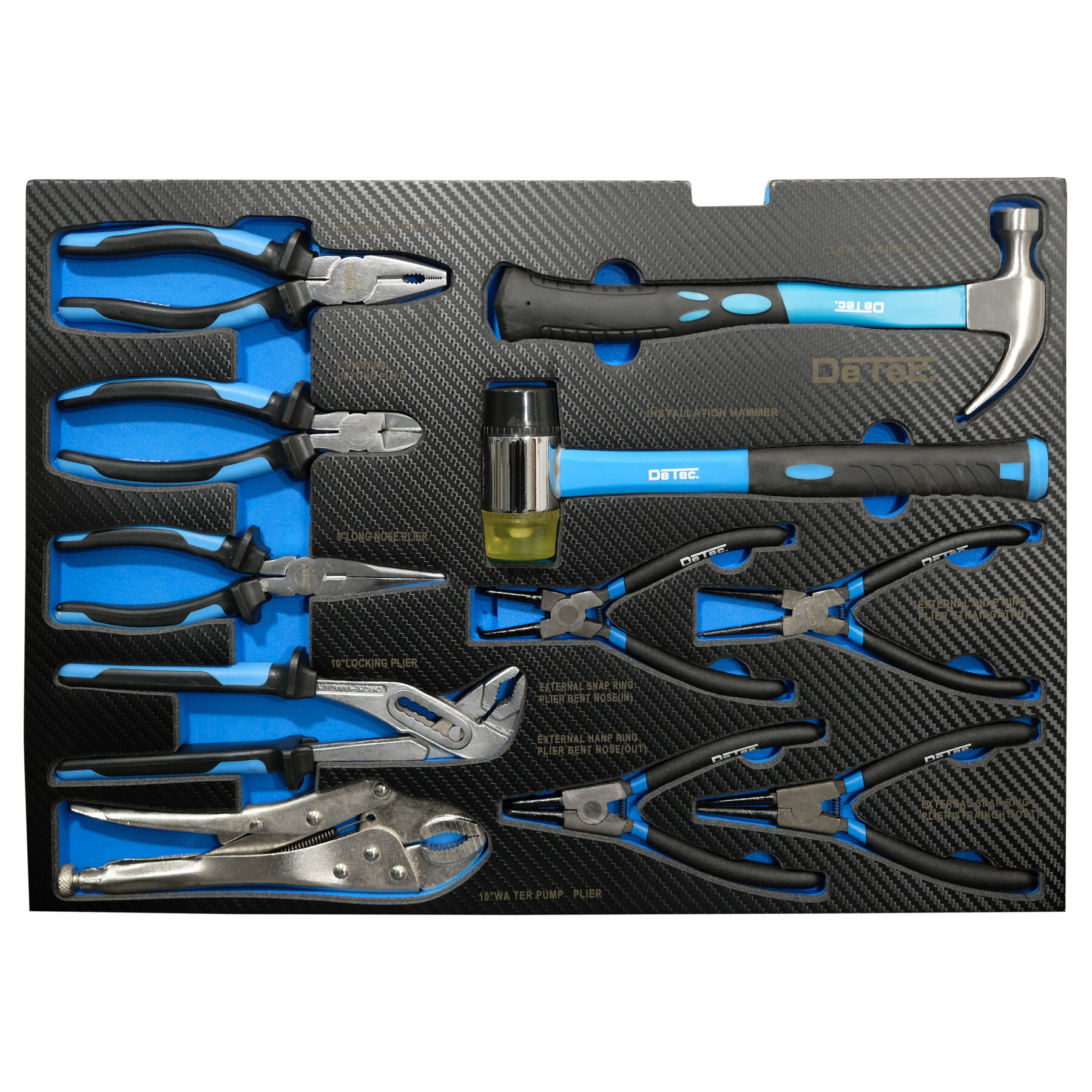 DeTec. 3066 blue Edition 6 Schubladen / 6 Werkzeug + COB Akku Kombiset