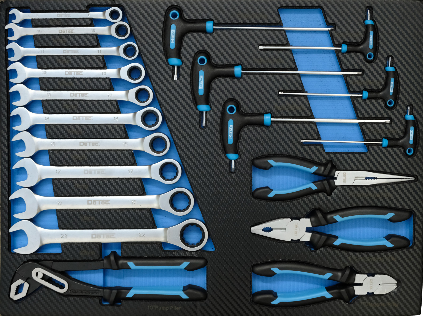 Werkzeugkiste 2033 Carbon 3 Schubladen / 3 gefüllt blue Edition