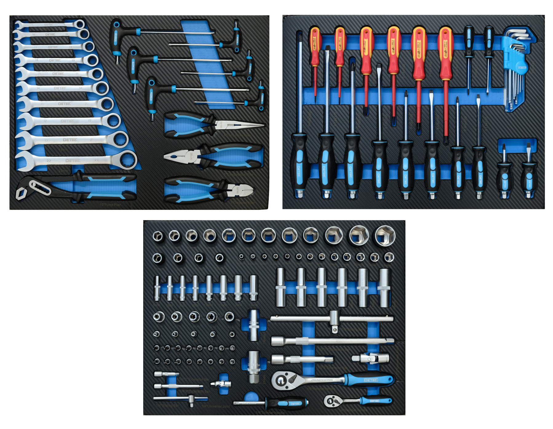 Werkzeugkiste 2033 Carbon 3 Schubladen / 3 gefüllt blue Edition